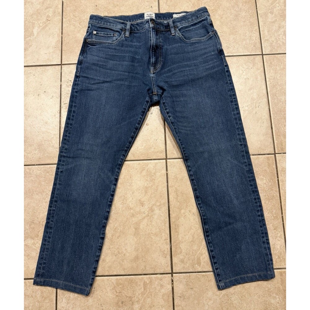 Flint and Tinder Jeans Mens 32x30 Hemmed 26" Slim Fit Blue Denim Huckberry